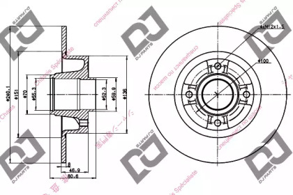 Тормозной диск DJ PARTS BD1318